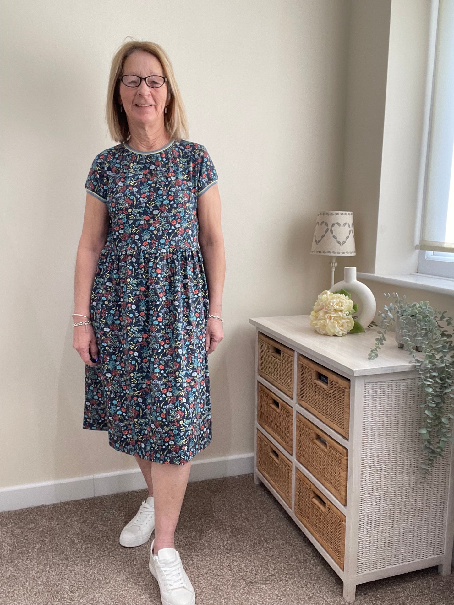 Ditsy Navy Floral Dress